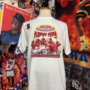 Arizona Diamondbacks 2007 Playoff Fever MLB Baseball T Shirt Gildan Sz Large